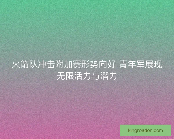 火箭队冲击附加赛形势向好 青年军展现无限活力与潜力